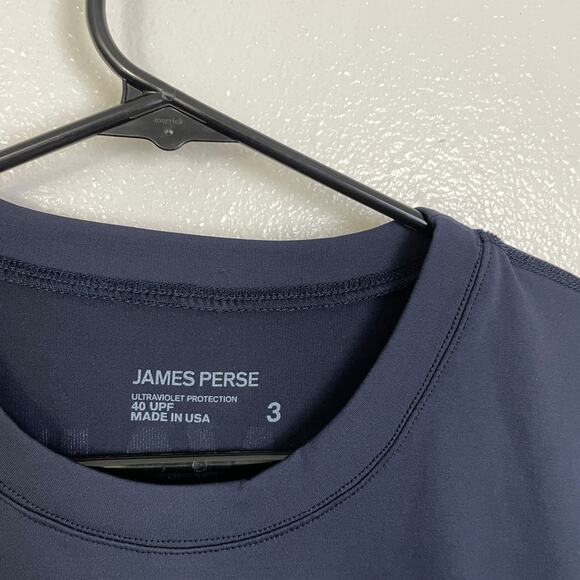 James Perse Malibu Swim Shirt Rash Guard Womens Size 3 Navy White Hawaii Beach - Picture 4 of 11